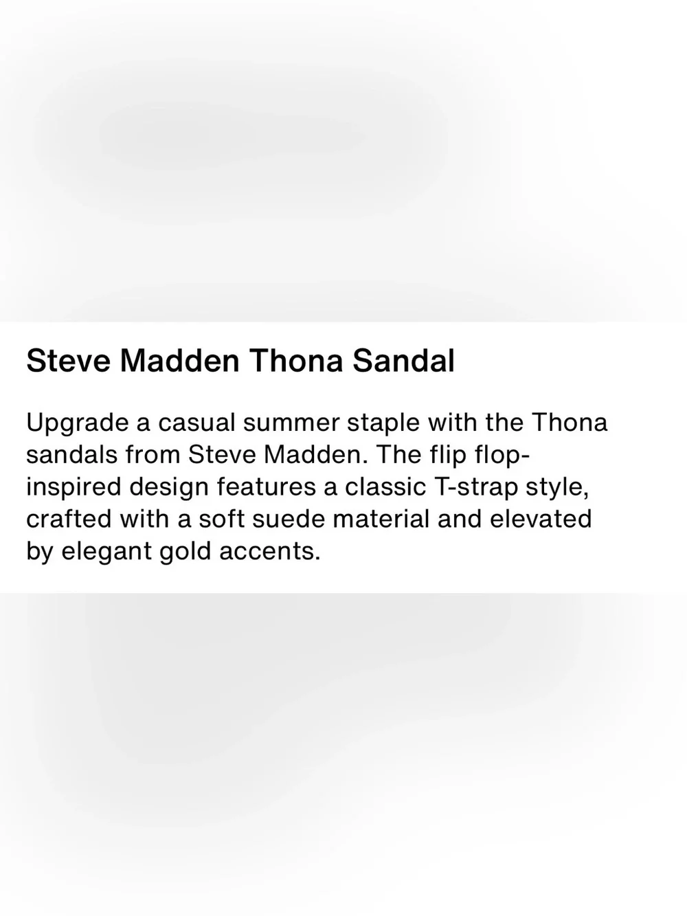 New Steve Madden Black Suede Toe-Post Sandals with Gold Hardware - Picture 10 of 10